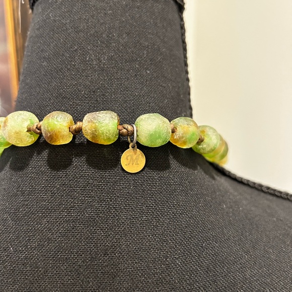 Gem Stone Necklace with soft authentic leather tassel! Original Price $300 - Picture 4 of 4